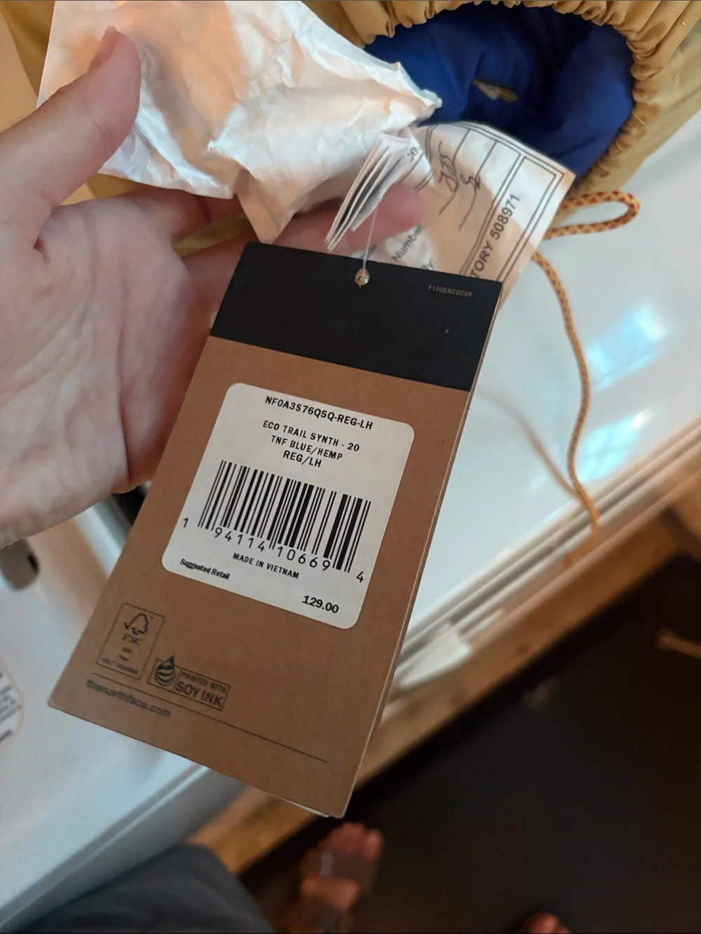 The North Face Eco Trail Synthetic Sleeping Bag - Tan and Blue
